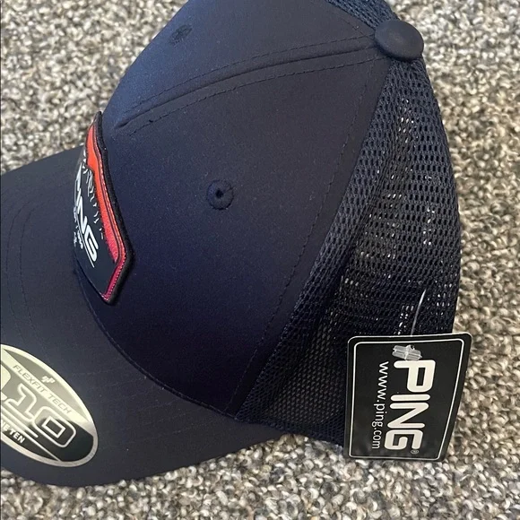 Ping Dark Blue Trucker Golf Cap with Logo Patch NWT - Picture 3 of 6